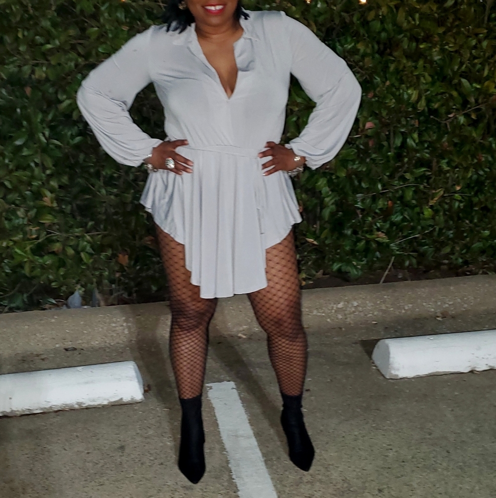 Dress with attached leotard